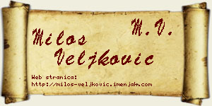 Miloš Veljković vizit kartica